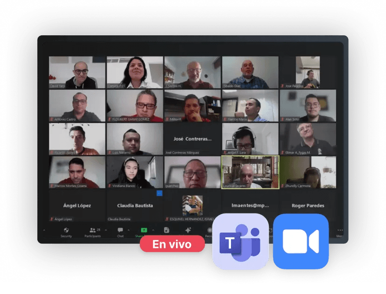 Sesiones en línea en vivo