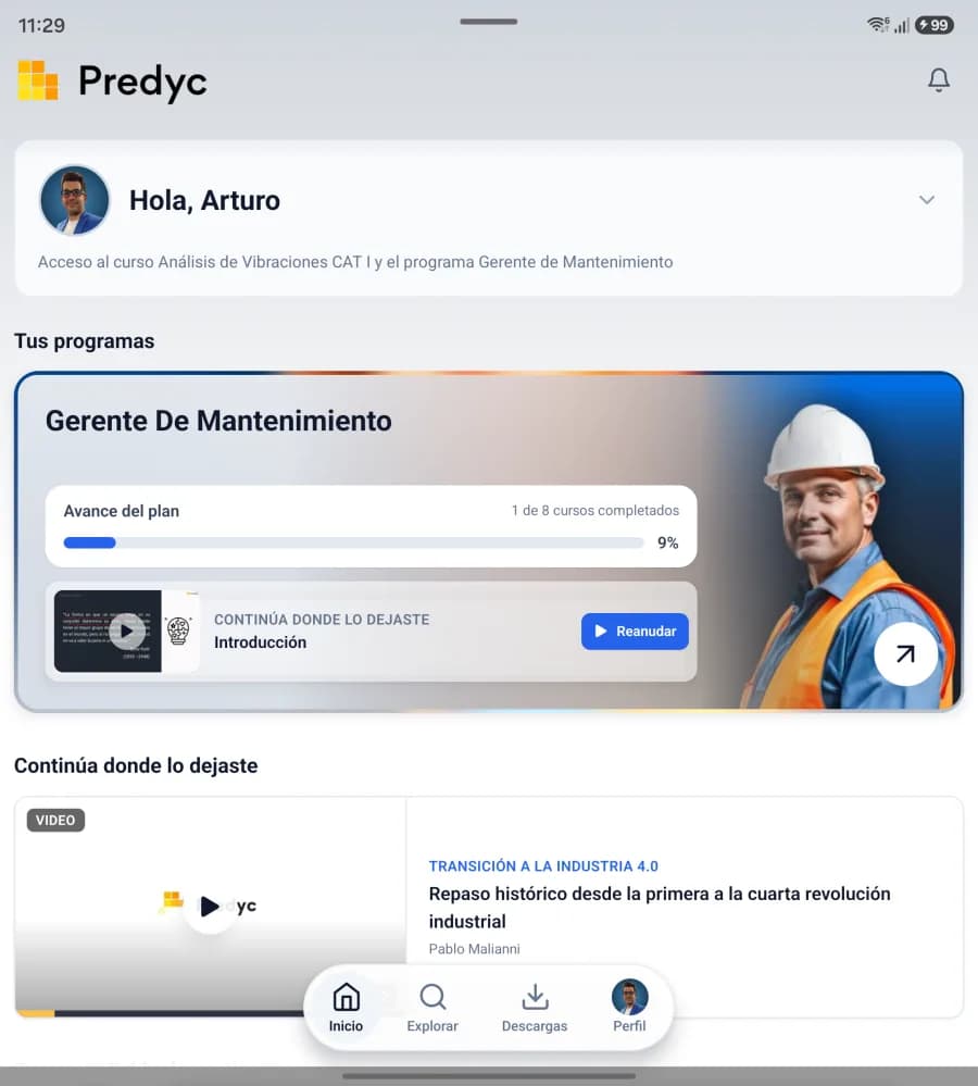 La app de Predyc en pantalla grande